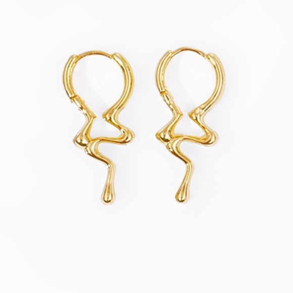 Geometric Outline Metal Hoops - Picture 1 of 1